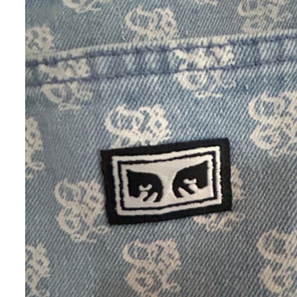 OBEY NWT $79 Clash Light Indigo Women's Denim Shorts Size 32 - Picture 4 of 7